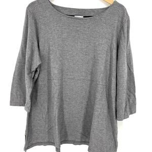 J. Jill Ponte Tunic Lagenlook ¾ sleeve Stretch Size XL